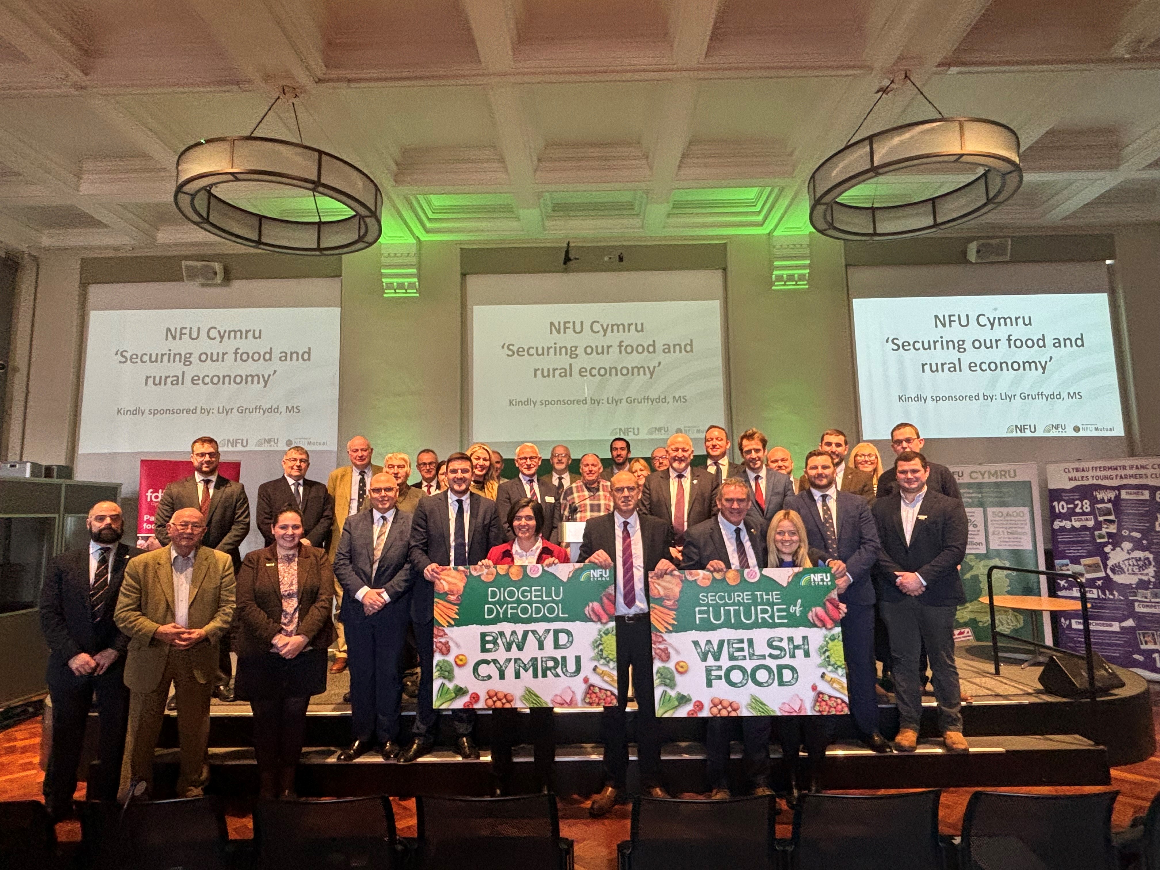 Attendees at the NFU Cymru ‘Securing our food and rural economy’ event in Cardiff Bay